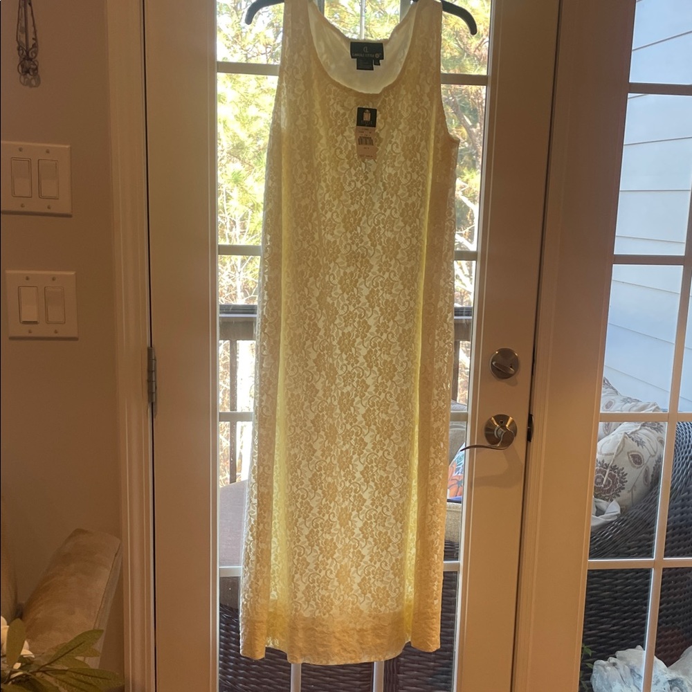 Carole Little Cream‎ Lace Maxi Dress